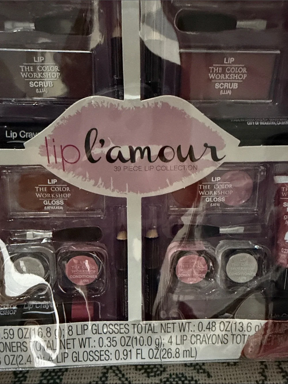 L'Amour 39-Piece Lip Set in Pink and Rose